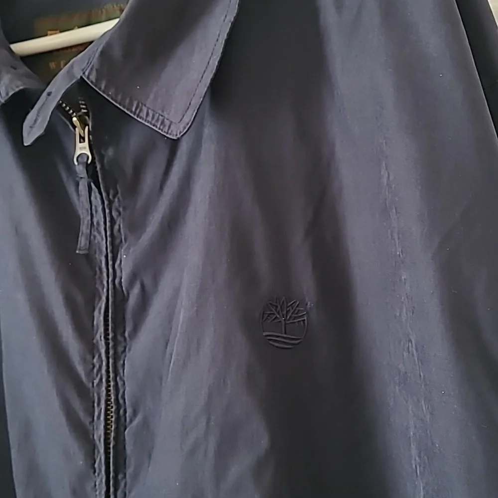 Timberland Men's Weathergear Zipper Jacket Size XL Navy Blue